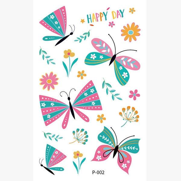 1 Pc Butterfly 3D Temporary Tattoo 52 Style Waterproof Butterfly Tattoos Stickers Temporary Colorful Design For Womens - TaTTTy