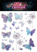 1 Pc Butterfly 3D Temporary Tattoo 52 Style Waterproof Butterfly Tattoos Stickers Temporary Colorful Design For Womens - TaTTTy