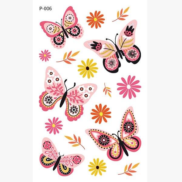 1 Pc Butterfly 3D Temporary Tattoo 52 Style Waterproof Butterfly Tattoos Stickers Temporary Colorful Design For Womens - TaTTTy