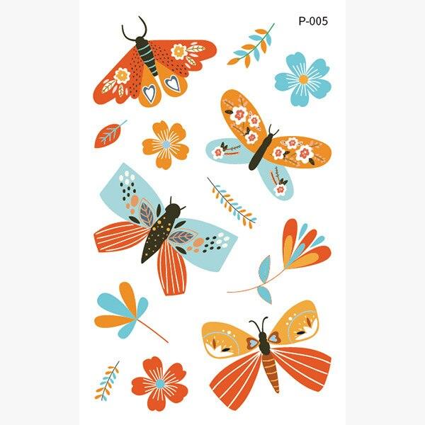1 Pc Butterfly 3D Temporary Tattoo 52 Style Waterproof Butterfly Tattoos Stickers Temporary Colorful Design For Womens - TaTTTy
