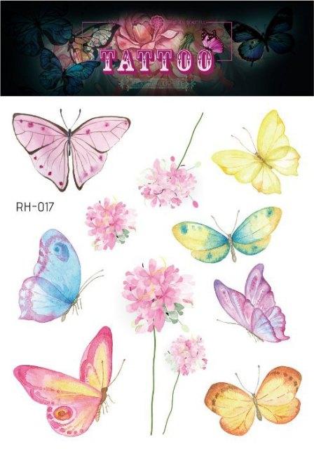 1 Pc Butterfly 3D Temporary Tattoo 52 Style Waterproof Butterfly Tattoos Stickers Temporary Colorful Design For Womens - TaTTTy