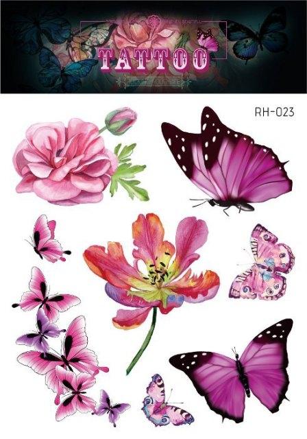 1 Pc Butterfly 3D Temporary Tattoo 52 Style Waterproof Butterfly Tattoos Stickers Temporary Colorful Design For Womens - TaTTTy