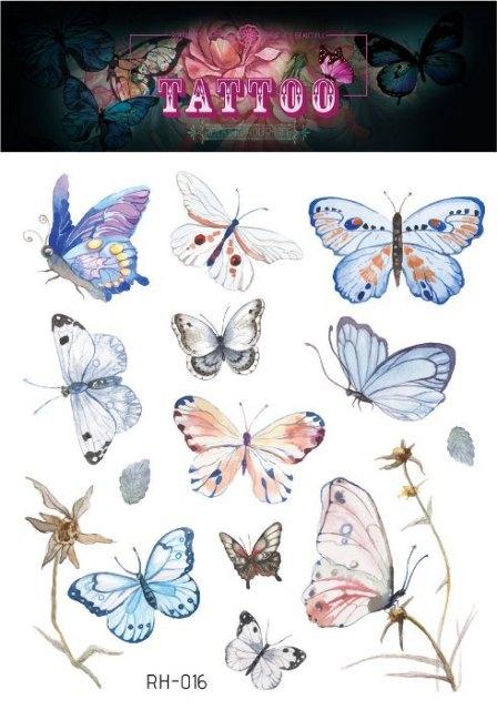 1 Pc Butterfly 3D Temporary Tattoo 52 Style Waterproof Butterfly Tattoos Stickers Temporary Colorful Design For Womens - TaTTTy