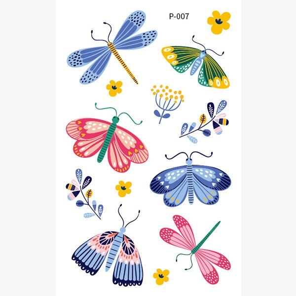 1 Pc Butterfly 3D Temporary Tattoo 52 Style Waterproof Butterfly Tattoos Stickers Temporary Colorful Design For Womens - TaTTTy