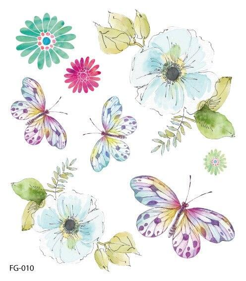1 Pc Butterfly 3D Temporary Tattoo 52 Style Waterproof Butterfly Tattoos Stickers Temporary Colorful Design For Womens - TaTTTy