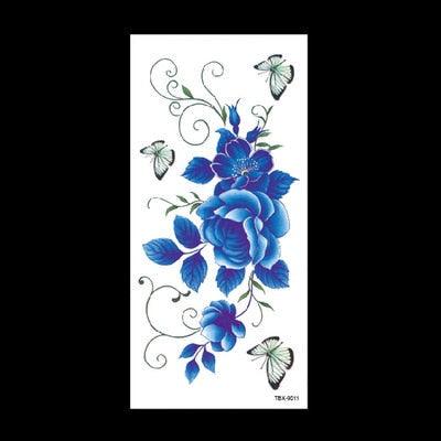 1 Pcs Elegant Temporary Tattoos Stickers Rose Flowers Arm Shoulder Tattoo Waterproof Big Luxury Flower For Womens - TaTTTy