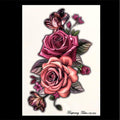 1 Pcs Elegant Temporary Tattoos Stickers Rose Flowers Arm Shoulder Tattoo Waterproof Big Luxury Flower For Womens - TaTTTy