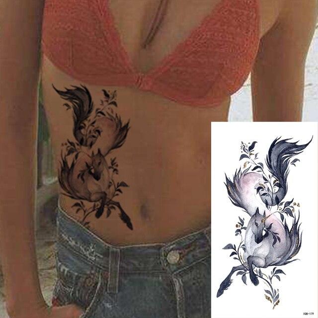25 Sheets Flower Rose Luxury Tattoos Waterproof Temporary Sticker 3D Rose Flower Tattoos Body Art Arm Fake Tatoo For Womens - TaTTTy