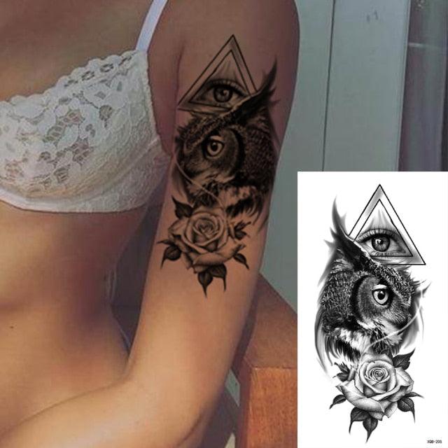 25 Sheets Flower Rose Luxury Tattoos Waterproof Temporary Sticker 3D Rose Flower Tattoos Body Art Arm Fake Tatoo For Womens - TaTTTy
