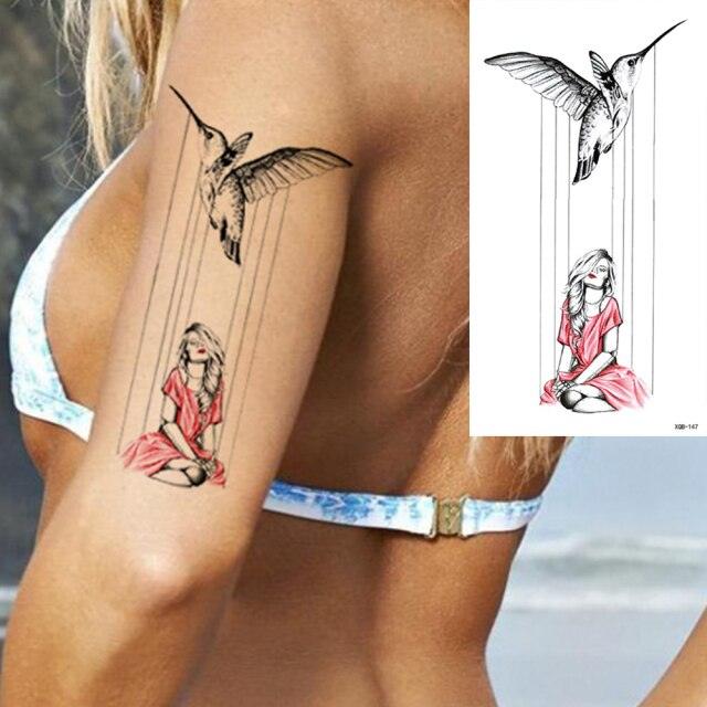 25 Sheets Flower Rose Luxury Tattoos Waterproof Temporary Sticker 3D Rose Flower Tattoos Body Art Arm Fake Tatoo For Womens - TaTTTy