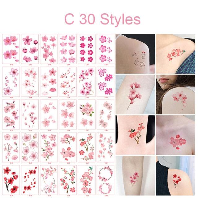 30pcs Temporales Sexy Fake Tattoo For Hands Arm Body Waterproof Luxury Different Small Colorful Stylish Womens Kids Tattoos - TaTTTy