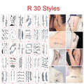 30pcs Temporales Sexy Fake Tattoo For Hands Arm Body Waterproof Luxury Different Small Colorful Stylish Womens Kids Tattoos - TaTTTy