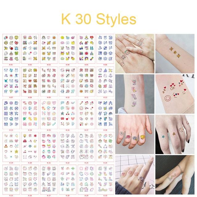 30pcs Temporales Sexy Fake Tattoo For Hands Arm Body Waterproof Luxury Different Small Colorful Stylish Womens Kids Tattoos - TaTTTy