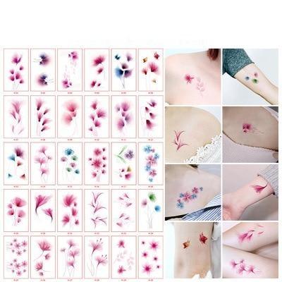 30pcs Temporales Sexy Fake Tattoo For Hands Arm Body Waterproof Luxury Different Small Colorful Stylish Womens Kids Tattoos - TaTTTy