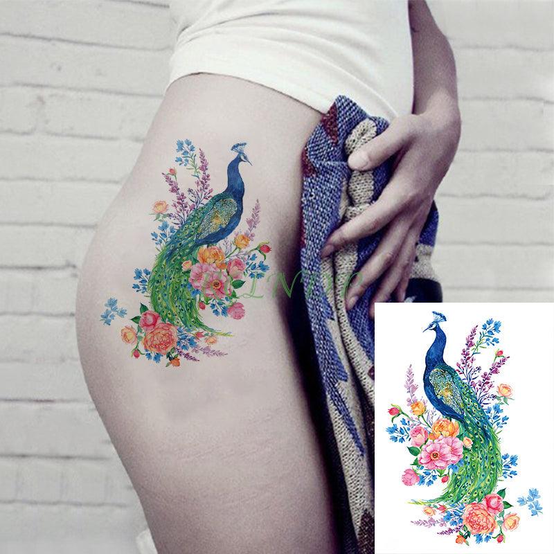 57 Sheets Temporary Tattoo Stickers Set Waterproof Temporary Tattoo Waist Arm Modern Stylish Big Black Tattoos For Womens Mens - TaTTTy
