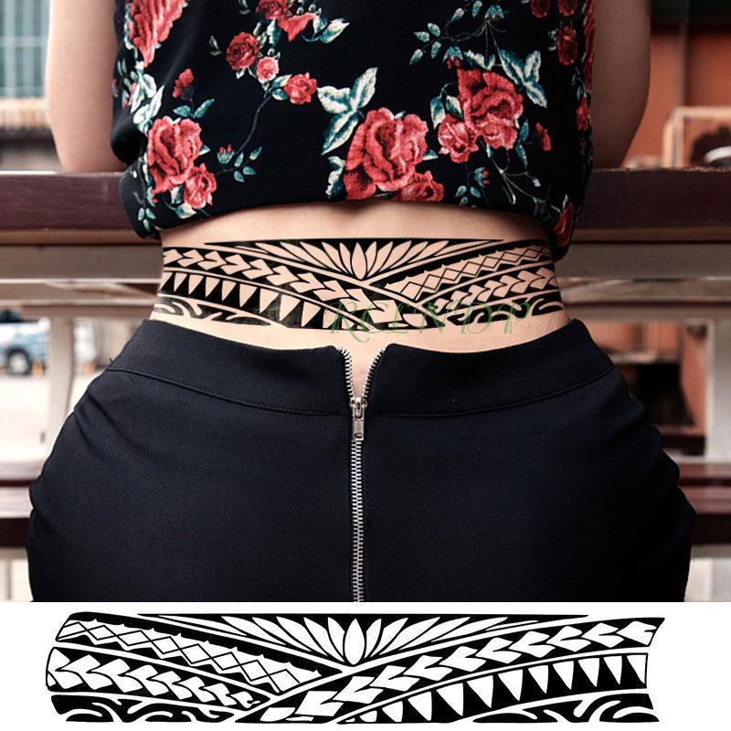 57 Sheets Temporary Tattoo Stickers Set Waterproof Temporary Tattoo Waist Arm Modern Stylish Big Black Tattoos For Womens Mens - TaTTTy