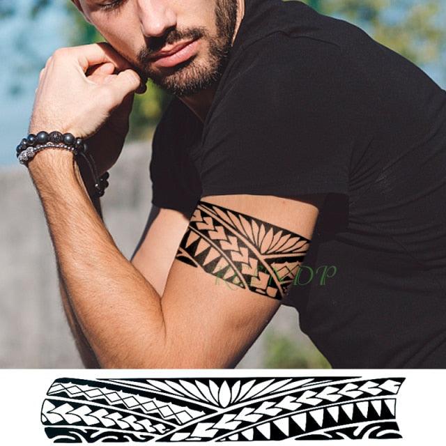 57 Sheets Temporary Tattoo Stickers Set Waterproof Temporary Tattoo Waist Arm Modern Stylish Big Black Tattoos For Womens Mens - TaTTTy