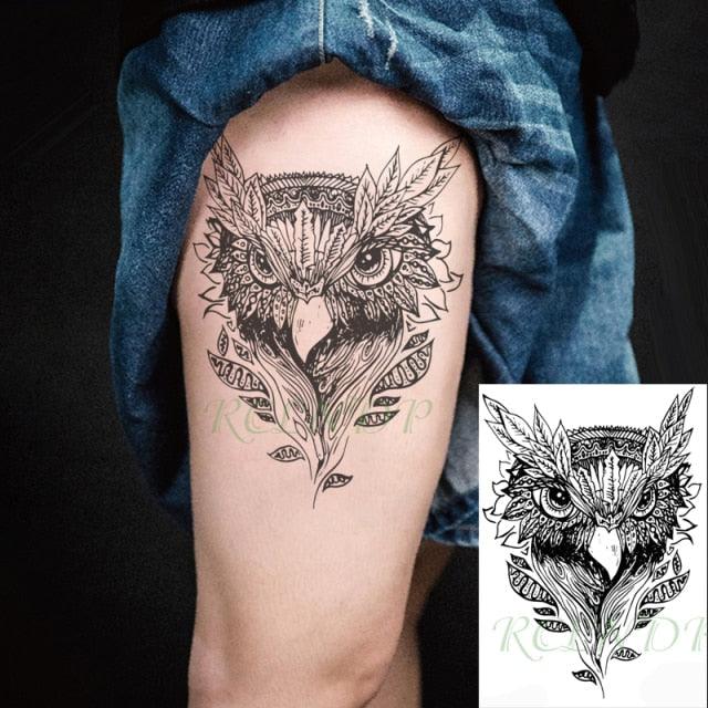 57 Sheets Temporary Tattoo Stickers Set Waterproof Temporary Tattoo Waist Arm Modern Stylish Big Black Tattoos For Womens Mens - TaTTTy