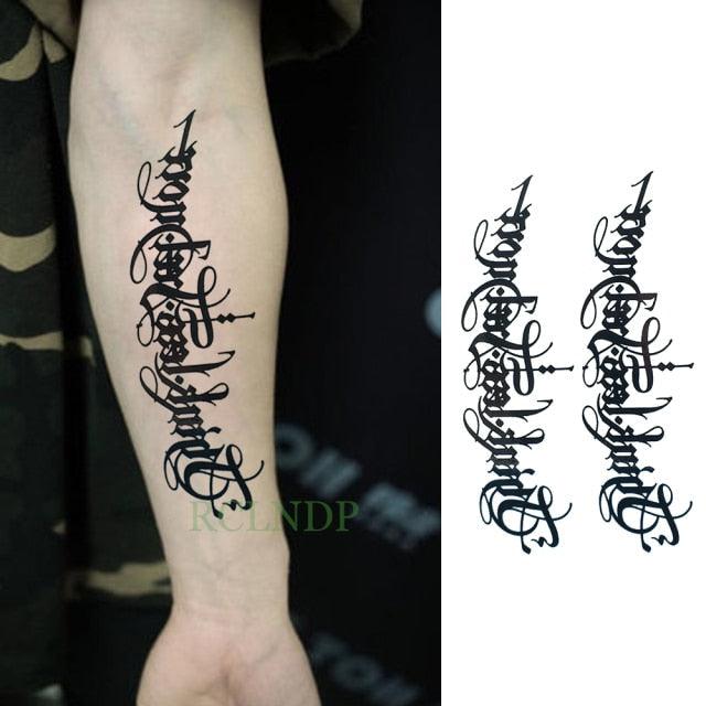57 Sheets Temporary Tattoo Stickers Set Waterproof Temporary Tattoo Waist Arm Modern Stylish Big Black Tattoos For Womens Mens - TaTTTy