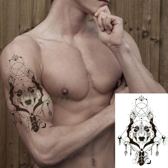 57 Sheets Temporary Tattoo Stickers Set Waterproof Temporary Tattoo Waist Arm Modern Stylish Big Black Tattoos For Womens Mens - TaTTTy