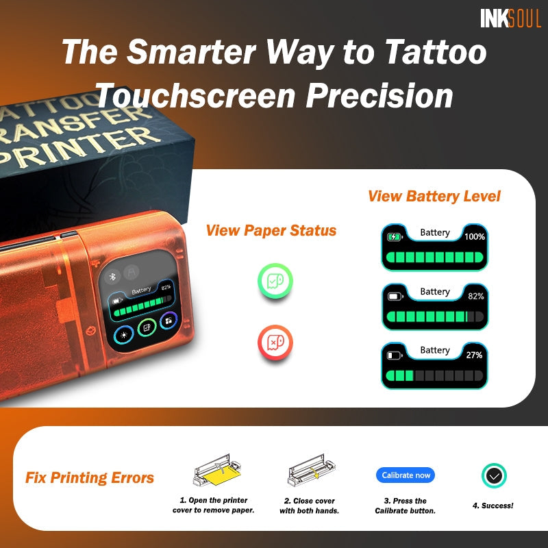 INKSOUL® T08FD tattoo transfer printer touch screen - TaTTTy