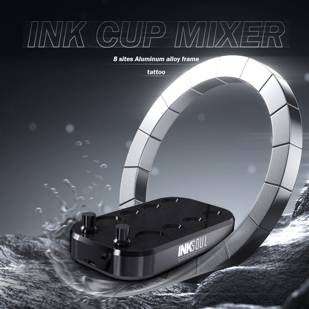 INKSOUL® TATTOO INK CUP MIXER 8 sites Aluminum alloy frame - TaTTTy