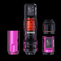 Dragonhawk vape device with pink and black components on a white background Too machine
