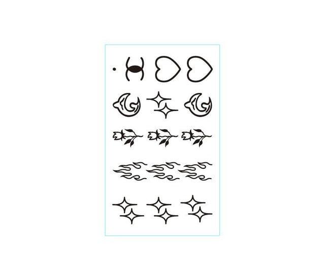 Black Clown Temporary Tattoo Sticker Body Art Arm Waist Fake Waterproof Tattoos Elegant Small Design For Men Women - TaTTTy