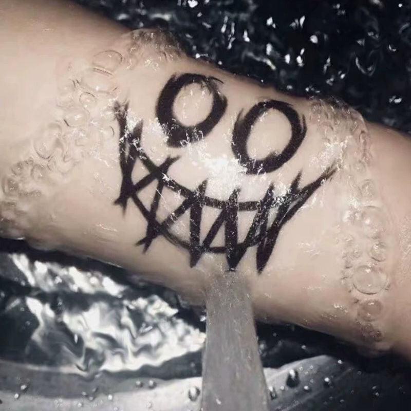 Black Clown Temporary Tattoo Sticker Body Art Arm Waist Fake Waterproof Tattoos Elegant Small Design For Men Women - TaTTTy
