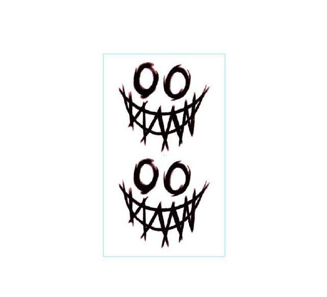 Black Clown Temporary Tattoo Sticker Body Art Arm Waist Fake Waterproof Tattoos Elegant Small Design For Men Women - TaTTTy