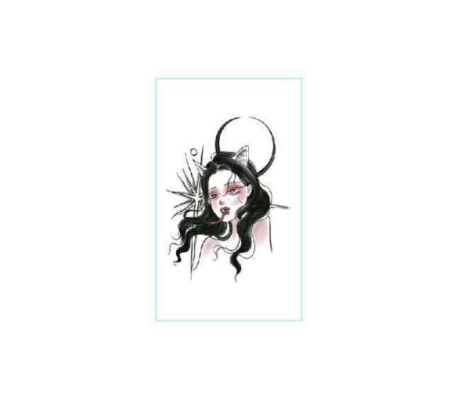Black Clown Temporary Tattoo Sticker Body Art Arm Waist Fake Waterproof Tattoos Elegant Small Design For Men Women - TaTTTy