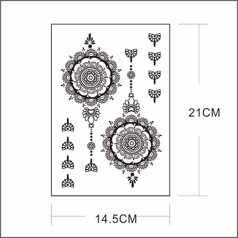Classic Brown And Black Temporary Tattoo For Hands And Body Stickers Black Luxury Tattoos for Women Girls - TaTTTy