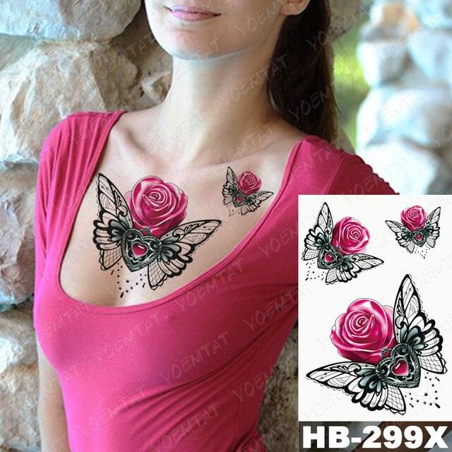 Different Stylish Waterproof Temporary Tattoo Sticker Heart Knife Angel Makeup Tattoos For Women Men - TaTTTy