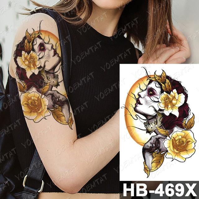 Different Stylish Waterproof Temporary Tattoo Sticker Heart Knife Angel Makeup Tattoos For Women Men - TaTTTy