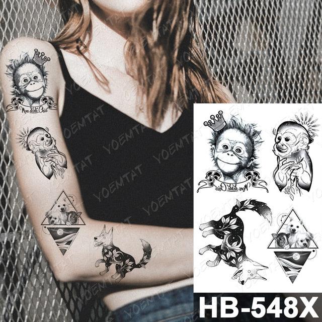 Different Stylish Waterproof Temporary Tattoo Sticker Heart Knife Angel Makeup Tattoos For Women Men - TaTTTy