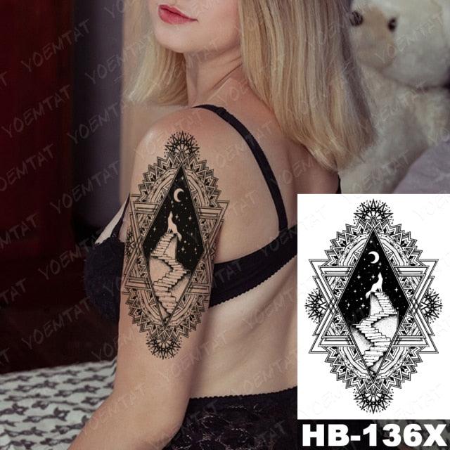 Different Stylish Waterproof Temporary Tattoo Sticker Heart Knife Angel Makeup Tattoos For Women Men - TaTTTy
