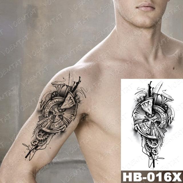 Different Stylish Waterproof Temporary Tattoo Sticker Heart Knife Angel Makeup Tattoos For Women Men - TaTTTy
