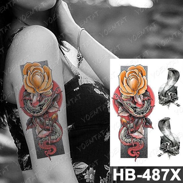 Different Stylish Waterproof Temporary Tattoo Sticker Heart Knife Angel Makeup Tattoos For Women Men - TaTTTy