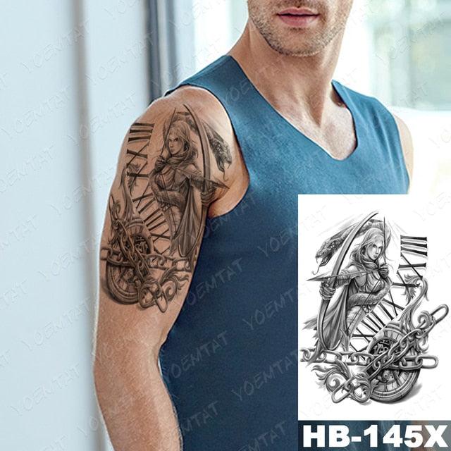 Different Stylish Waterproof Temporary Tattoo Sticker Heart Knife Angel Makeup Tattoos For Women Men - TaTTTy