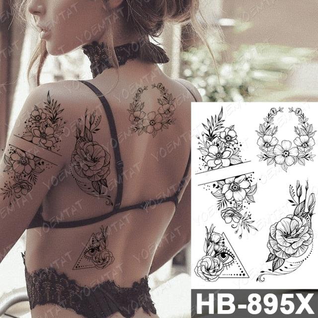 Different Stylish Waterproof Temporary Tattoo Sticker Heart Knife Angel Makeup Tattoos For Women Men - TaTTTy