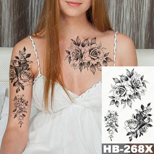 Different Stylish Waterproof Temporary Tattoo Sticker Heart Knife Angel Makeup Tattoos For Women Men - TaTTTy