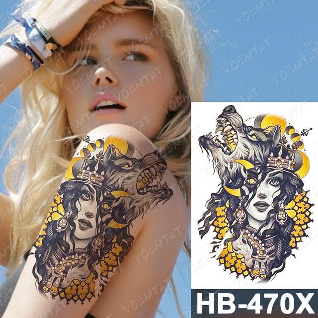Different Stylish Waterproof Temporary Tattoo Sticker Heart Knife Angel Makeup Tattoos For Women Men - TaTTTy