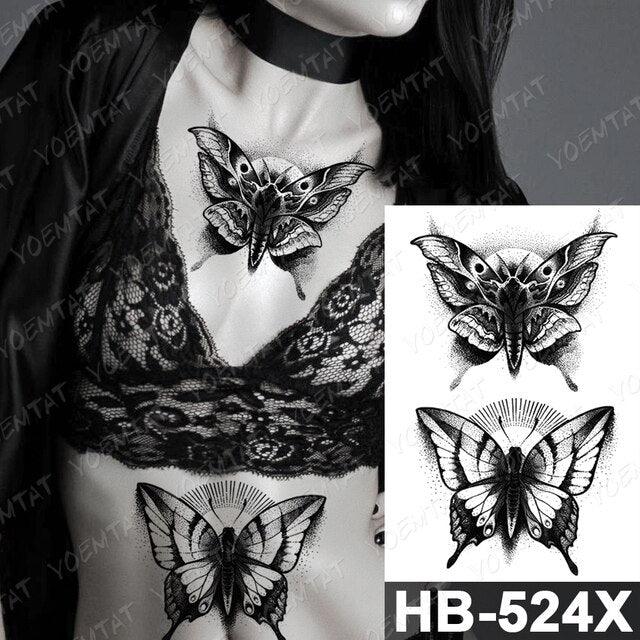 Different Stylish Waterproof Temporary Tattoo Sticker Heart Knife Angel Makeup Tattoos For Women Men - TaTTTy