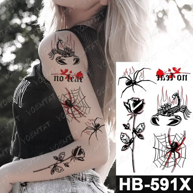 Different Stylish Waterproof Temporary Tattoo Sticker Heart Knife Angel Makeup Tattoos For Women Men - TaTTTy