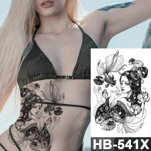 Different Stylish Waterproof Temporary Tattoo Sticker Heart Knife Angel Makeup Tattoos For Women Men - TaTTTy