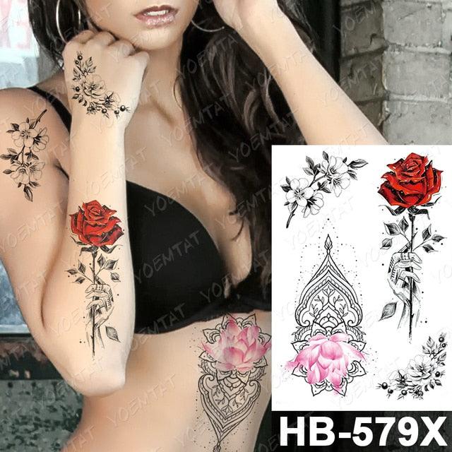 Different Stylish Waterproof Temporary Tattoo Sticker Heart Knife Angel Makeup Tattoos For Women Men - TaTTTy