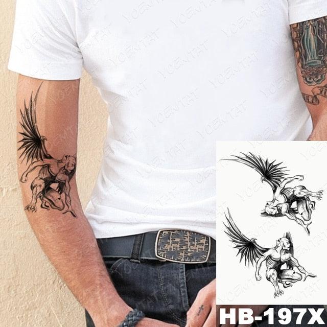 Different Stylish Waterproof Temporary Tattoo Sticker Heart Knife Angel Makeup Tattoos For Women Men - TaTTTy