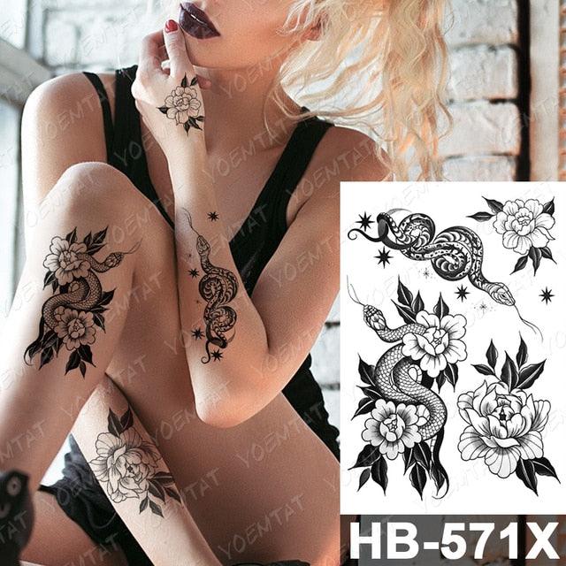 Different Stylish Waterproof Temporary Tattoo Sticker Heart Knife Angel Makeup Tattoos For Women Men - TaTTTy