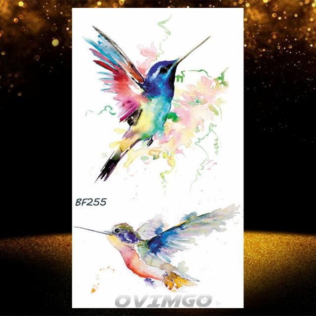 Elegant Animal Waterproof Temporary Tattoos Sticker Astronaut Fake Tattoo Planets Star Space Modern Colorful Realistic Design For Womens - TaTTTy