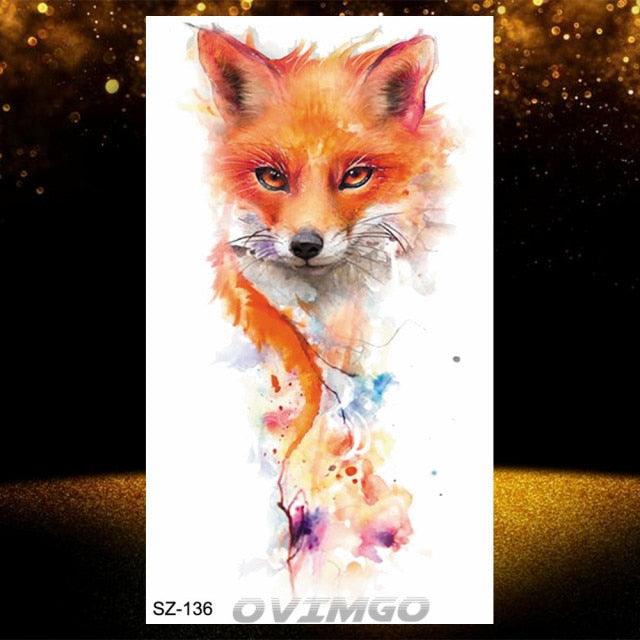 Elegant Animal Waterproof Temporary Tattoos Sticker Astronaut Fake Tattoo Planets Star Space Modern Colorful Realistic Design For Womens - TaTTTy